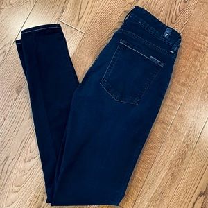 7 for all mankind dark wash the skinny jeans 28